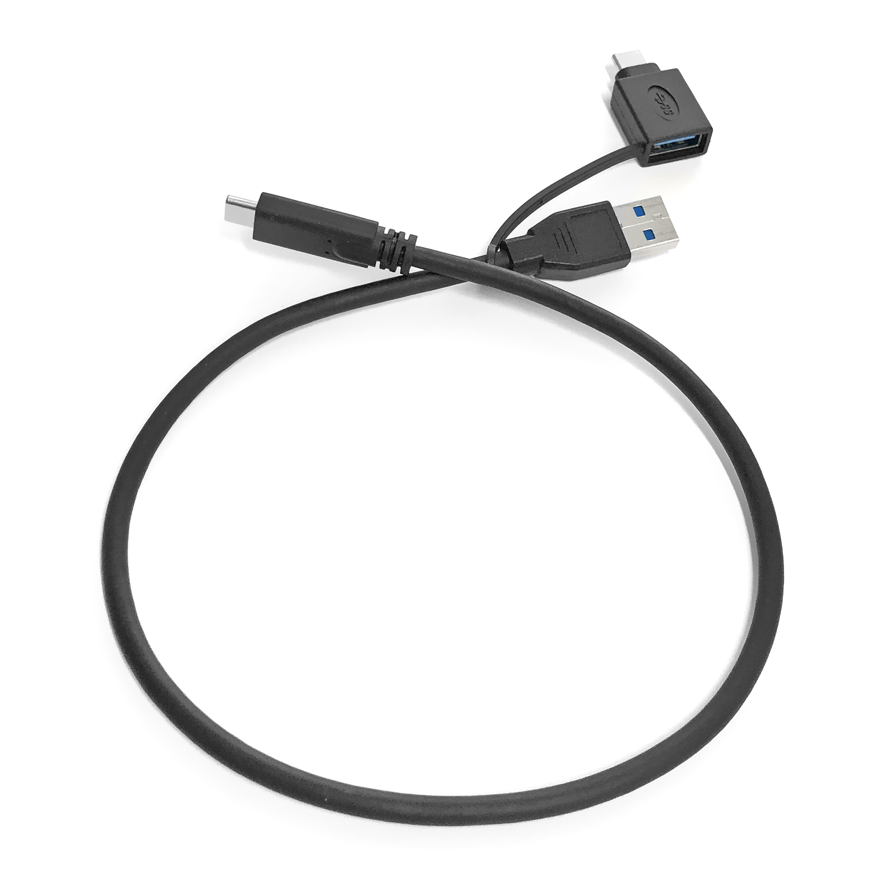 USB-C to USB-A Cable with A-C Adapter, 16-inch/ 0.4 M