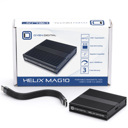 Helix Mag10 USB-C (3.2 Gen2) Portable Magnetic Enclosure for M.2 2242/2230 SSD