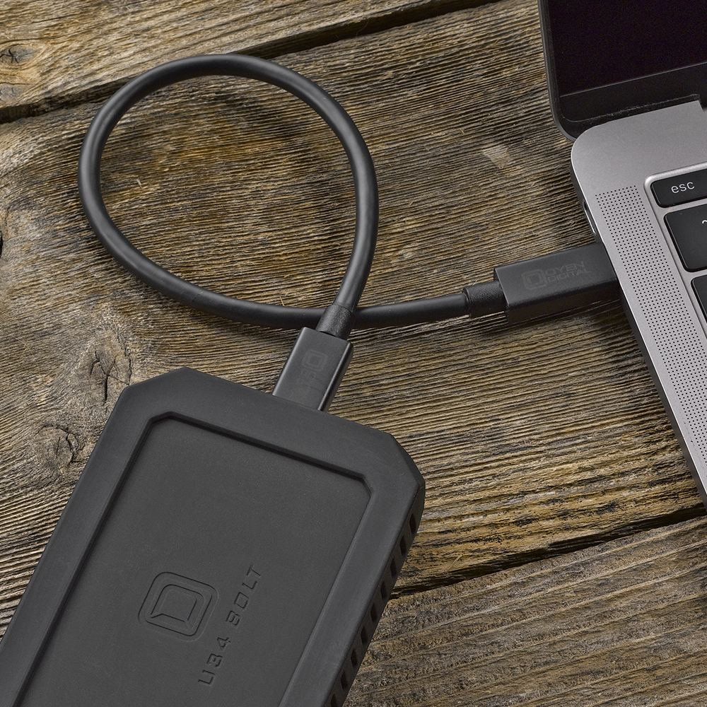 Oyen Digital USB4 Cable (40Gbps), 1ft (0.3M), 8K Video, 240W Charging