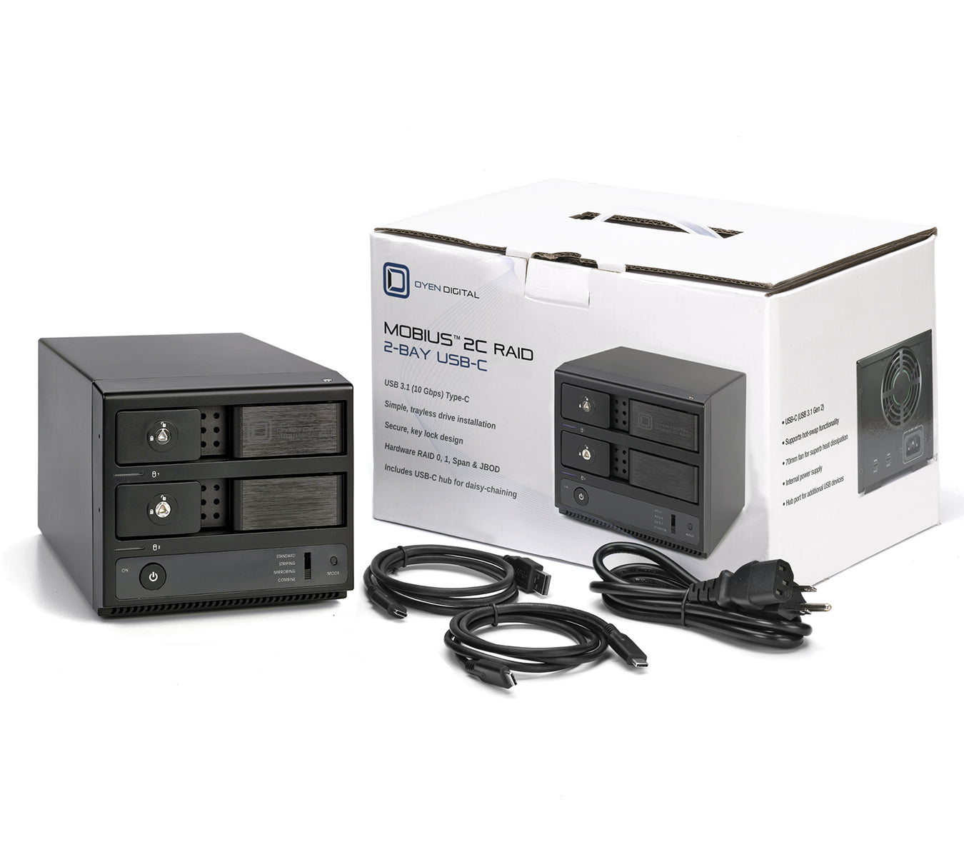 Mobius 2C RAID 2-Bay USB-C Hard Drive