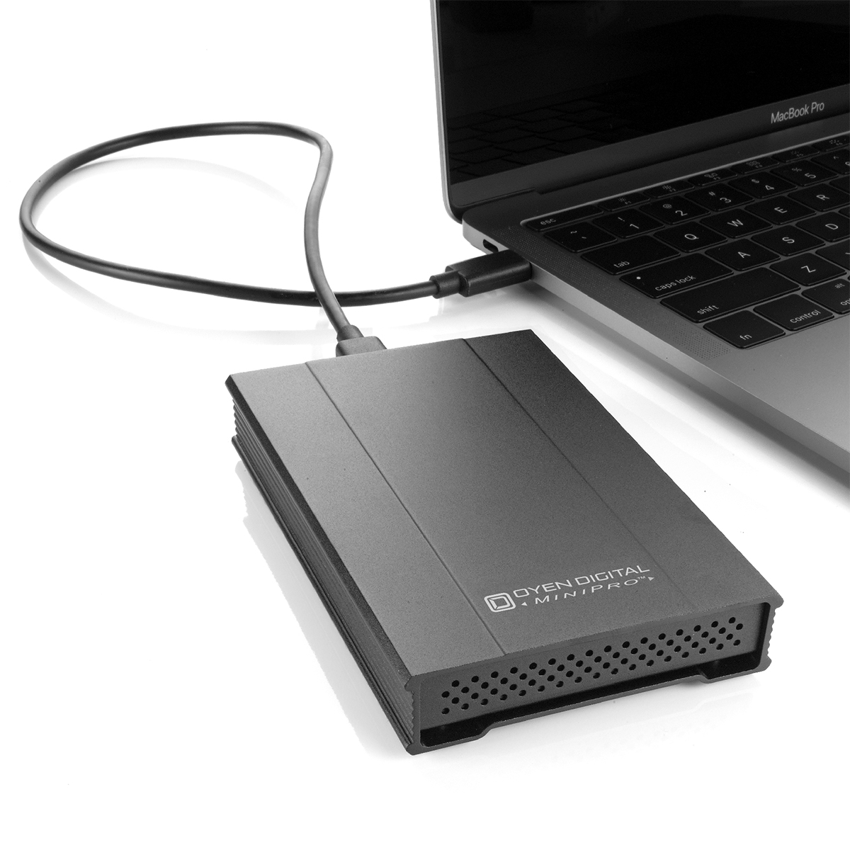 MiniPro USB-C External Hard Drive Silver Solid State SSD Enclosure 
